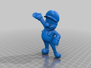 mario amiibo cut half print without supports games 3d print model - Mito3D