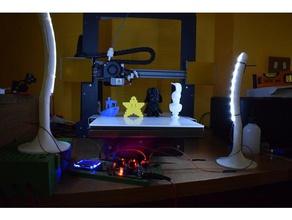 tower lights 3d printer accessories illumination led holder light strip 3d print model - Mito3D