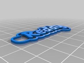 reddy-text Schlüsselanhänger kundengebundene 3d print model - Mito3D