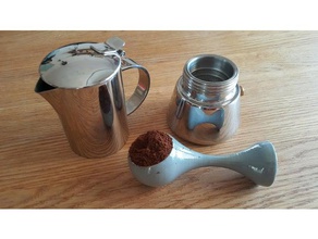 café mesurer cuillère poussoir de sabotage cuisine et salle à manger espresso mesure la pilon 3d print model - Mito3D
