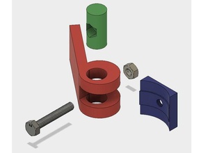 quick release parametric customizable parts assembly required eccentric fusion360 fusion 360 moving openscad part quick-release 3d print model - Mito3D
