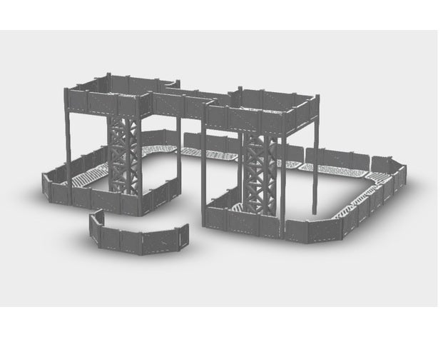 warhammer 40k outpost - smal toy & game accessories wargaming terrain 3D print model - Mito3D