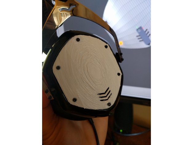 v-moda crossfade scudo accessori art personalizzato le cuffie musica di sostituzione shield vmoda 3D print model - Mito3D