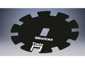 mexican train hub jouets & jeux domino dominos 3d print model - Mito3D