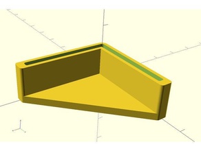 piazza angolo cap parti di ricambio openscad mensola 3d print model - Mito3D