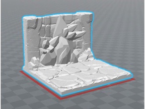 ore wall rocket pig games mine set dungeons dragons dungeon tiles miniatures pathfinder terrain 3d print model - Mito3D