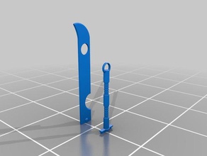zabuza's sword keychain 2 parts keychains naruto 3d print model - Mito3D