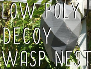 low poly chamariz wasp nest do agregado familiar Desenho em 3d Impressão a arte baixa contagem de polígonos lowpoly o controle pragas escultura vaso modo vespa 3d print model - Mito3D