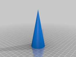38d x 100h cone pontudo arte da matemática personalizado 3d print model - Mito3D