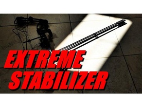 extreme bow stabilizer - version 2 available now customizable toy & game accessories archery awesome bows cool custom hunt hunting shoot shooting 3d print model - Mito3D