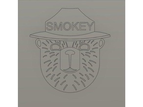 smokey bear visage animaux l'ours la foresterie 3d print model - Mito3D
