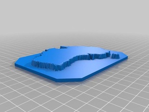 australian map 3d print model - Mito3D