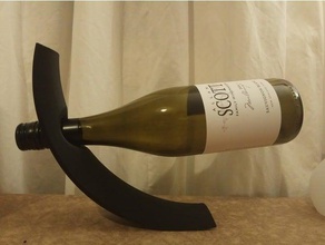 balanced wine holder kitchen & dining bottle rack 3d print model - Mito3D