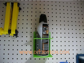 pegboard air any 665mm can holder tool holders & boxes compressed peg hook mount tools board 3d print model - Mito3D
