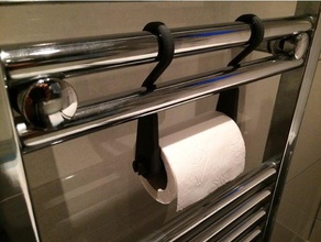 suporte papel higiênico - toalheiro casa de banho aquecedor toalhas loo roll rolo higiénico 3d print model - Mito3D