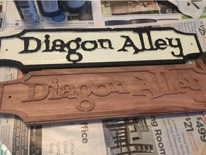 diagon alley wall sign Dekor kundengebundene 3d print model - Mito3D