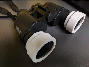 binoculaire eclipse filtre de 50mm soudage à l'ombre physique et l'astronomie 3d print model - Mito3D