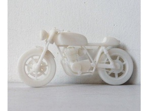 moto cafe racer scalemodel vehicles machine miniature motorcycle realistic vehicle wheel wheeled 3d print model - Mito3D