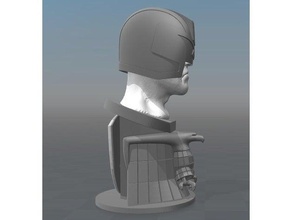 juez dredd busto las esculturas el de dibujos animados los cómics película la ciencia ficción 3d print model - Mito3D