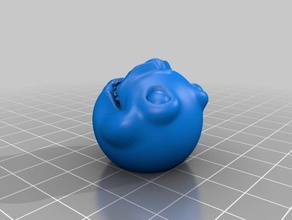 hungry prim sphere-byjonlwebb creatures head no support supports open mouth smile smiley face smiling 3d print model - Mito3D