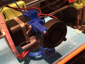 radial fan duct holder 3d printer parts 3d print model - Mito3D