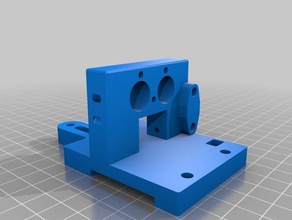 chimera extruder mount hypercube evolution 3d printer accessories dual 3d print model - Mito3D