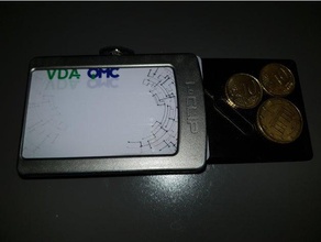 almacenamiento de moneda titular la tarjeta crédito tamaño pequeño monedero 3d print model - Mito3D