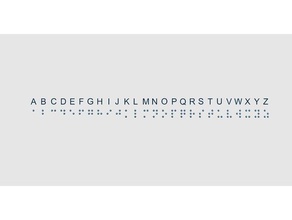 braille alfabeto de a z aprendizagem cego educação leitura tátil ferramenta deficientes visuais 3d print model - Mito3D