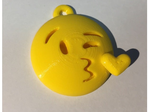 kissing emoji signs & logos 3D print model - Mito3D