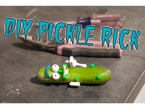 diy pickle rick 3d print blue boxzy character easy fun funny green maker new plastic red morty science toys video game white 3d print model - Mito3D