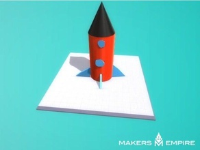 roket gemi sanat 3d print model - Mito3D