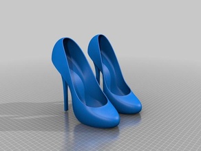les pompes à t933 L'impression 3d talon talons haut chaussures hauts la plate-forme de pompe chaussure 3d print model - Mito3D