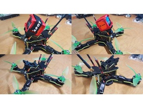 realacc x210 qav-x parts 3d printing antenna mount drone drones fpv camera gopro miniquad qav quad quadcopter runcam runcam3 3d print model - Mito3D