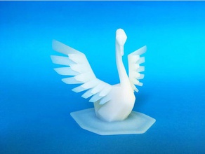 swan 3d printing character diy sculpture vectary 3d print model - Mito3D