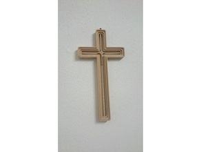 Kruzifix Kunst christian Kreuz religion Anhänger religiöse Wand-Dekoration Holz 3d print model - Mito3D