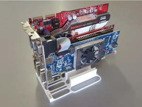 la tarjeta de pcie pie portaherramientas y cajas equipo pantalla soporte exhibición pci express rack vídeo 3d print model - Mito3D