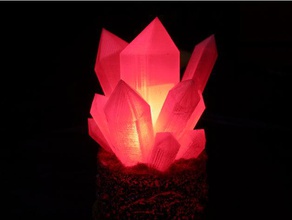 crystal led light sculptures crystalgems eyecandy gem led-lamp led-light leds lamp magic sculpture transparent 3d print model - Mito3D