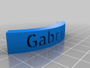 gabriel nombre de la placa signos y logotipos personalizado 3d print model - Mito3D