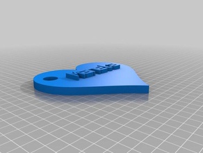 3 corazon manela Anahtarlık özelleştirilmiş 3d print model - Mito3D