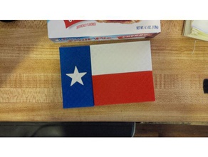 texas flag three piece signs & logos refrigerator magnet 3d print model - Mito3D
