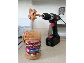 peanut butter stirring drill bit kitchen & dining 3d print model - Mito3D