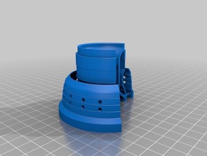 3d printable jet engine - combustion lining printing own supports 3d print model - Mito3D