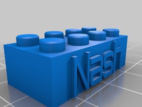 nash lego-block Bau-Spielzeug kundengebundene 3d print model - Mito3D