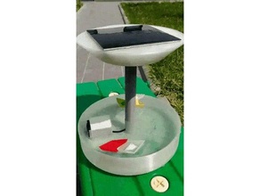 solar-Wasser-Karussell mechanische Spielzeuge Karussell Brunnen Pumpe solar Wasser 3d print model - Mito3D
