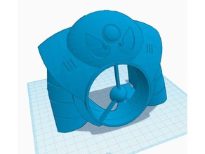 air man bust desk fan office 80mm mega 3d print model - Mito3D