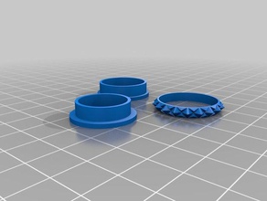 spiked fidget spinner ring rings customized 3d print model - Mito3D