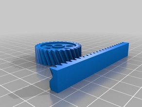 dan h - modificado el engranaje de piñón cremallera partes personalizado 3d print model - Mito3D