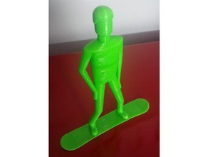 snowboarder burton custom Menschen snowboard 3d print model - Mito3D