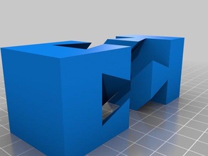 40 mm unmöglich Schwalbenschwanz Rätsel kundengebundene 3d print model - Mito3D
