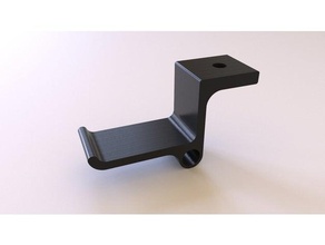 simple under desk headphone hook office holder wire management 3d print model - Mito3D